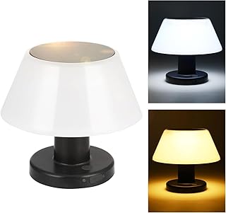 2 Pack Solar Tischlampe Dimmbar im Freien Innen, Batterie führte Tischlampe mit 2 Helligkeitsmod…