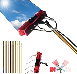 Teleskop-Reinigungsbürste mit Wasserzufuhr, für Photovoltaik, Solarfassade, Fenster, Wintergart…
