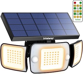 INTELAMP Solarlampen für Außenmit Fernbedienung, Solarleuchten für Außen mit Bewegungsmelder …