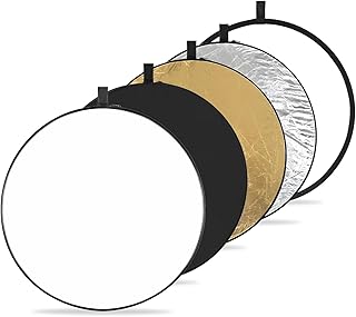 K&F CONCEPT 5-in-1 Reflektor Fotografie-Kit, Faltreflektor mit Aufbewahrungstasche (80 cm), Durch…