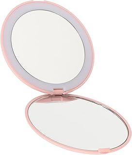 LJCM Doppelseitiger LED-Spiegel, 1- Bis 10-fache Vergrößerung, Stabile Beleuchtung, LED-Schmink…