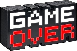 Paladone Game Over 8-Bit Pixel Light, Farbwechsel und Sound Reactive Mood Light