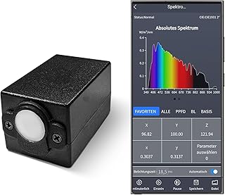 Handheld-Spektrometer für Lichtmessung, 340-1000nm Tragbares Spektrum-Beleuchtungsmessgerät, Ec…