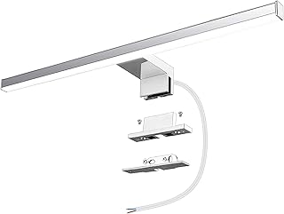 Azhien LED Spiegelleuchte Badezimmer 10W 820LM 60cm Neutralweiß 4000K, Slim14mm Breite 3in1 Mont…