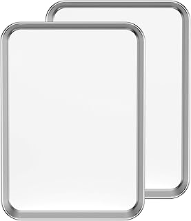 Backblech-Set, 45,7 cm, handelsübliche Edelstahl-Backform, professionelles Backgeschirr, Ofenble…