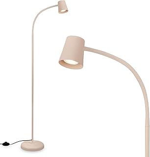 BRILONER – Stehlampe mit Fußtaster, schwenkbar, GU10, max. 9W, Leselampe, Wohnzimmerlampe, Schla…