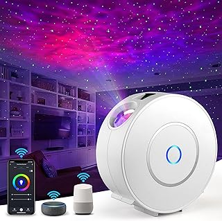 LED Smart Sternenhimmel Projektor, WLAN LED Sternenprojektor 3D Galaxy mit App Sprachsteuerung, T…