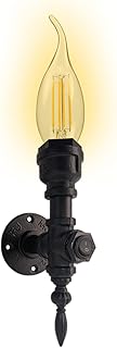VOMI Wandlampe Vintage Industrial Deko, Industrial Style Lampe mit Schalter, Wasserrohr Wandleuch…