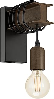 EGLO Wandlampe Townshend 4, 1 flammige Vintage Wandleuchte im Industrial Design, Retro Lampe aus …