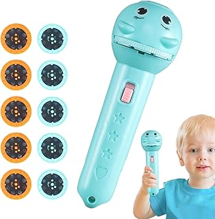 Taschenlampe Projektor Für Kinder – 80 Motive Traumlicht Kinderleuchte | Mit 10 Scheiben Cartoon…