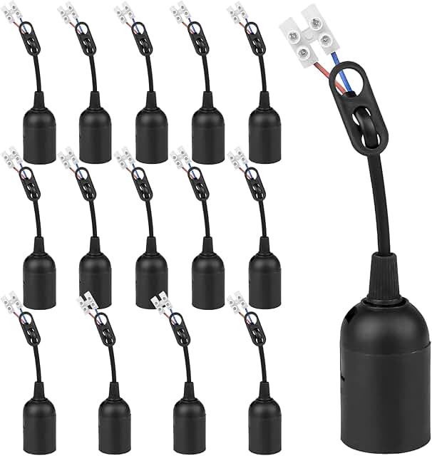 15 Stück E27 Ersatzfassung, GOMETY E27 Lampenfassung 4A 250V max. 60W Baufassung Renovierungsfas…