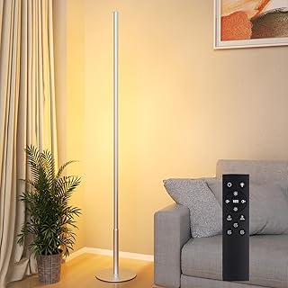 Hzitcigm Stehlampe Wohnzimmer, LED Standleuchte mit Fernbedienung LED Ecklampe Dimmbar Stehleucht…
