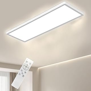 Bowfar LED Deckenleuchte, Leuchten Deckenlampe Rechteckig mit Fernbedienung Dimmbar 3000K-6500K, …