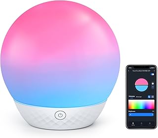 Aigostar Mesh- Smart LED Tischlampe, Nachttischlampe Touch dimmbar Bluetooth Nachtlicht, Layered …