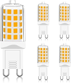 G9 LED Warmweiß Dimmbar, 2700K 230V 4W Ersatz 40W Halogenlampe, T4 Glühbirne Leuchtmittel 450Lm…