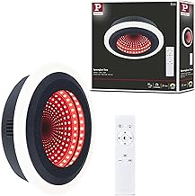 Paulmann 71037 LED Deckenleuchte Spaceglow Two RGB+ 1200lm 200mm 230V 14W Schwarz matt dimmbar Wa…