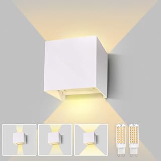 Wandlampe mit Austauschbarer G9 LED Lampe Warmweiß 3000K Aluminium LED Wandleuchte Innen|Aussen …