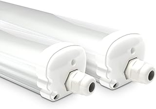 HOFTRONIC – 2er Pack LED Feuchtraumleuchte 120cm IP65-36W 4320 Lumen – 4000K Neutralweiß – Verkn…