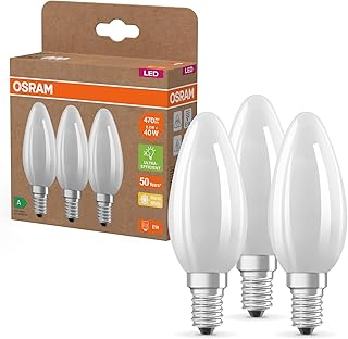 OSRAM Hocheffiziente LED Lampen mit Energieeffizienz Klasse A, Vorteilspack mit 3 Leuchtmittel, e…