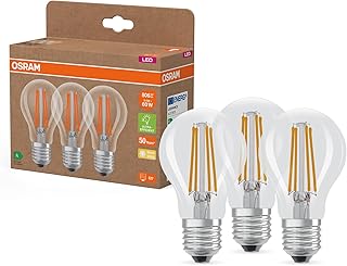 Osram Hocheffiziente LED Lampen mit Energieeffizienz Klasse A, Vorteilspack mit 3 Leuchtmittel, e…