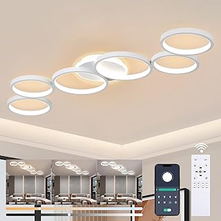 Liyabber LED Deckenleuchte Dimmbar Wohnzimmer Deckenlampe Weiß Wohnzimmerlampe Schlafzimmerlampe…