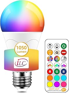 iLC LED Lampe ersetzt 85W, 1050 Lumen, RGB Glühbirne mit Fernbedienung Farbwechsel Farbige Birne…