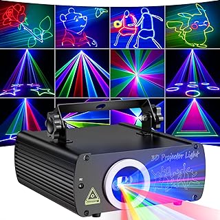 Ehaho DJ Discolicht Partylicht L2600 | 3D RGB Animation Party Licht mit Fernbedienung | Musik Sou…