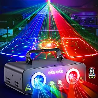 Ehaho LED RGB Animation DJ Partylicht L2800| Strobe Discolicht Partylicht mit Fernbedienung und D…