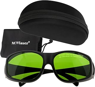 MCWlaser Laserschutzbrille 190-470nm & 800-1700nm OD5+ Laser Brille 445nm 450nm 455nm 1064nm 1080…