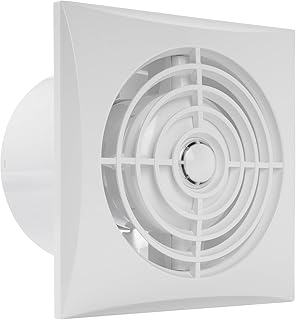 Vent Systems 125 mm elektrisch geräuscharmer Badventilator – mit Zeitschaltuhr – Wand, Deckenmon…