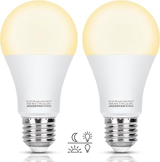 Aigostar LED Lampe E27 mit Tageslichtsensor, Lichtsensor Glühbirne 12W, Glühbirne mit Dämmerun…