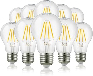 Hellum LED Glühbirne E27 Dimmbar, 4,5W Warmweiß Lampe Mit 470 Lumen Filament, Vintage Leuchtmit…