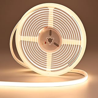 24V LED Streifen 5M 3000K Warmweiss Wasserdicht, Sehr Hell 18W/M, 480LED/M CRI>93, 10mm Breite, S…