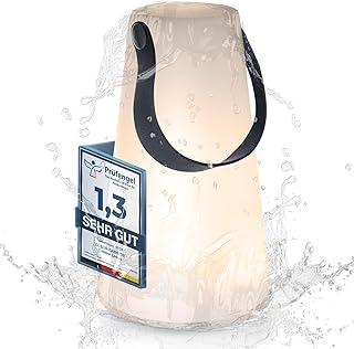 GOODS+GADGETS LED Outdoor Tisch-Lampe kabellos mit 1200 mAh Akku Leuchte USB aufladbar; wasserdic…