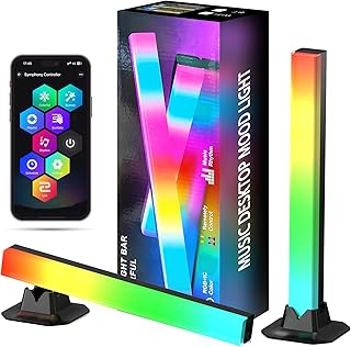 LED RGB Lightbar [2 Stück], Gaming Lampe TV Hintergrundbeleuchtung, USB Betrieben Ambient Lightb…