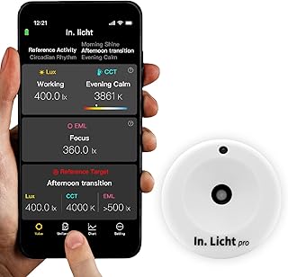 In. Licht Pro Handheld Light Meter EML Lichtmesser-Sensor für Lumen, Lux, Farbtemperatur CCT, Ko…