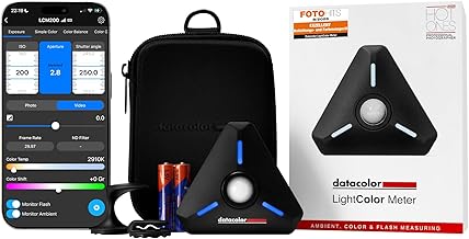 Datacolor LightColor Meter – Bluetooth-fähiges Licht- & Farbtemperaturmessgerät für Fotograf…
