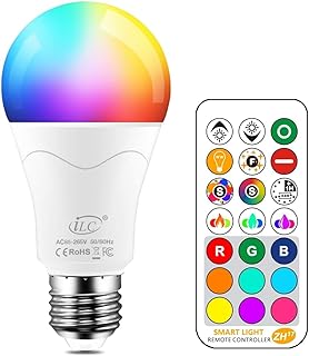 iLC LED Lampe ersetzt 85W, 1050 Lumen, RGB Glühbirne mit Fernbedienung Farbwechsel Farbige Birne…