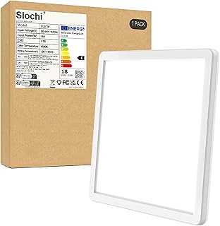 slochi LED Deckenleuchte, 18W Ultra Dünn Deckenlampe Flach 22cm, 6500K Kaltesweiß, LED Deckenle…