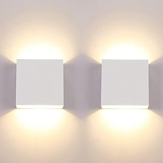 CHEVVY 2 Stück LED Wandleuchte Innen Weiße 7W Moderne LED Wandleuchte Up and Down Leuchten Auss…