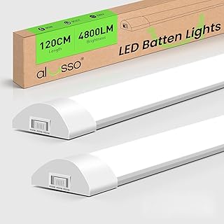 ALUSSO 2er Set LED Röhre 120cm, Superhelle 40W 4800lm Lichtleisten Integrierte Leiste, Farben Ve…