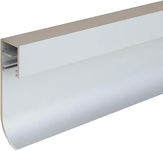 PROVISTON Licht Metallsockelleiste 15.8 x 60 x 2500 mm LED Fußleiste Aluminium Ungebohrt Farbe W…