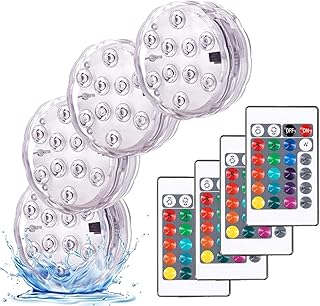 Unterwasser Licht mit Fernbedienung, 4 Stück LED Poolbeleuchtung, Pool Beleuchtung Unterwasser, …