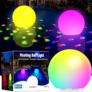 DeeprBlu 2025 Neueste Schwimmende Poolbeleuchtung mit Unterwasser Lichtshow, Vielfarbig Poolbeleu…