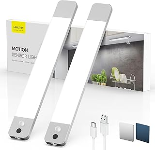LROLTEF Schrankbeleuchtung Led Lampe mit Handwelle & Bewegungsmelder – 25cm 1500mAh Schranklicht …