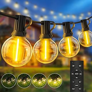 Lichterkette Led Außen Outdoor Strom: 20M Aussen Beleuchtung 65ft G40 Garten Glühbirnen Balkon …