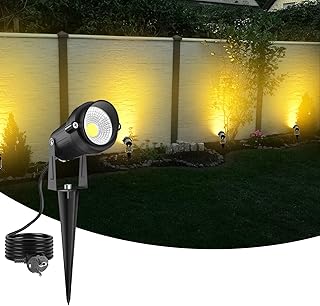 nipify Gartenbeleuchtung mit Strom, 5W Warmweiß Gartenstrahler LED Außen Wasserdicht IP65, Gart…
