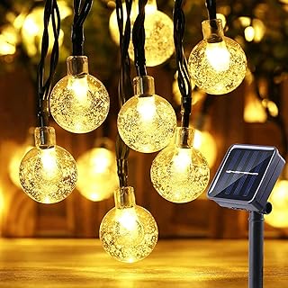 Moxled Solar Lichterkette Aussen 60 LED, 11M Lichterkette Außen Solar Wasserdicht, 8 Modes Krist…