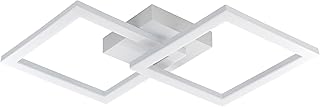 EGLO LED Deckenleuchte Huerta, geometrische Deckenlampe, Deckenbeleuchtung aus Metall und Kunstst…