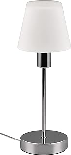 Trio Leuchten Tischleuchte Luis II 595700106, Metall Chrom, Glas weiß satiniert, exkl. 1x E14, O…
